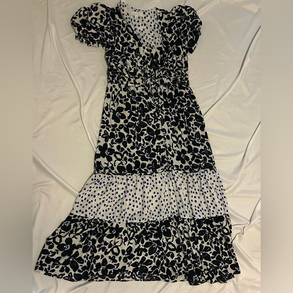 Love, Whit Patterned Maxi Dress - M